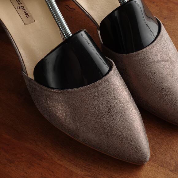 Paul Green Heels WMS SZ UK 5 US 7.5 Gray Julia Brushed Shimmer Suede Kitten Shoe - Picture 4 of 13